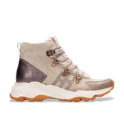 hispanitas para mujer hi254371 zapatillas de piel nepal beige 39 plano 1 a 3cm cordones casual