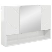 armario con espejo brillante 80 x 17 x 55 cm vidaxl
