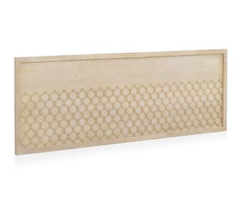 Cabecero chapado en roble con acabado marfil 165x60
