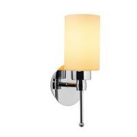 lampara de pared balcova-n-344 plata metal vidrio diametro 12x32 cm
