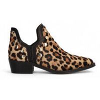 alpe boots botin cowboy con remaches piel print animal linea cecile para mujer