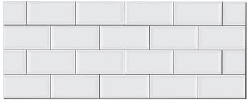 Frente de cocina azulejo ladrillo blanco 60x100 cm