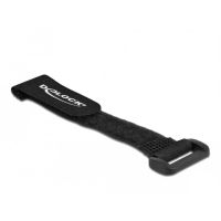 brida de cable delock con cierre gancho y lazo 280 x 38 mm negro 3 piezas