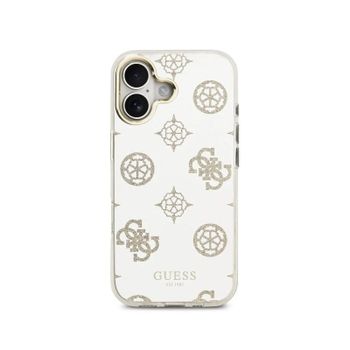 Guess Funda Para Iphone 17 – Carcasa De Tpu Con Magsafe Espejo Peonías Con Brillos Dorado, Diseño Elegante Y Ajuste Preciso