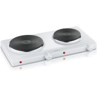 severin dk 1042 hornillo de mesa 2 fuegos 2500w blanco