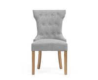 ex-display set of two camille grey fabric dining chairs