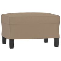 reposapies de cuero sintetico color capuchino 60x50x41 cm vidaxl