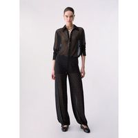 liu jo pantalones pantalones en tul con bordados joya para mujer