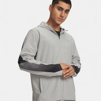 under armour velociti storm hooded  chaqueta para correr hombres-gris negro