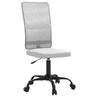 silla de oficina regulable en altura tela de malla blanca vidaxl
