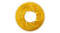 alugear round narrow wide 110 bcd 4 hole asymmetrical shimano 1x12 speed road   gravel plato dorado