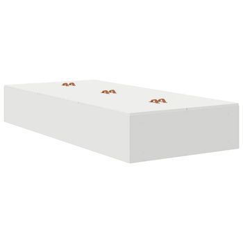 Estructura De Cama Blanco 90 X 190 Cm Madera Contrachapada