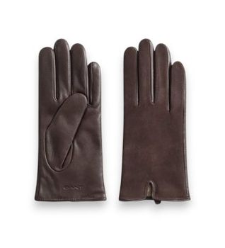 Gant para mujer. 4930079 Guantes de piel marrón (L), Clásico