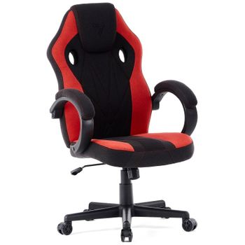 SENSE7 Prism Silla Gaming de Tela Ergonómico Negra/Roja
