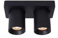 foco de techo de aluminio 2xgu10 mr16 negro