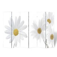 biombo biombo divisorio plegable 217 x 170 cm estampado de flores multicolor dec031172