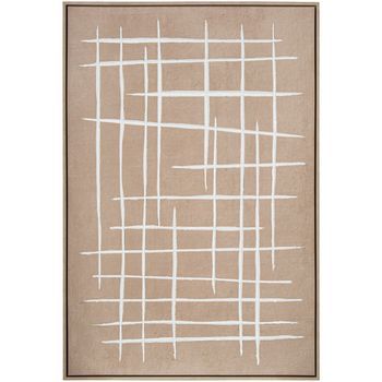 Cuadro Lienzo Beige Y Blanco