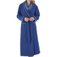 Elegant Embroidered Boucle Fleece Wrap Housecoat