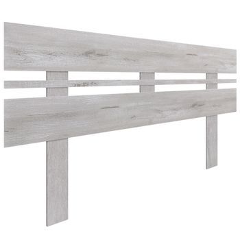 Dhome Cabecero Artico 140cm Horizontal Estilo Ancho Con Patas Madera Reciclada Dm Herrajes Incluidos (140cm Horizontal Ancho, Artico)