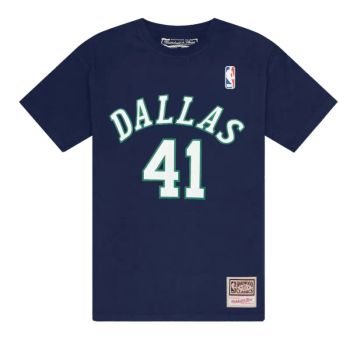 Camiseta Dirk Nowitzki Mitchell & Ness N&N Dallas Mavericks azul