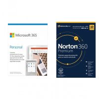 microsoft 365 personal 1 usuario 1 ano  norton 360 premium 10 dispositivos 1 ano