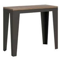 consola extensible 90x40196 cm flame small evolution roble natural estructura antracita