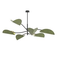 lampara de techo norgi verde 6 luces