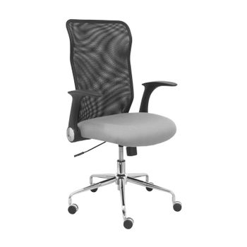 Piqueras y Crespo Minaya Silla Respaldo Malla Negro Asiento Bali Gris Claro
