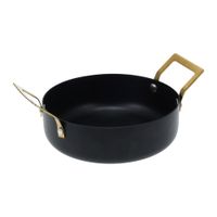 sarten en acero inoxidable negro de 13 cm