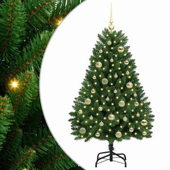 Árbol De Navidad Artificial Verde 120 Cm Pvc Y Metal Vidaxl