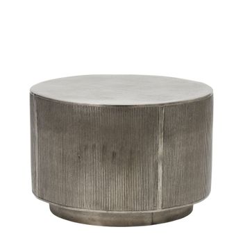 Mesa de centro de aluminio plateado
