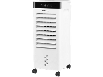Climatizador evaporativo - Orbegozo AIR 37, 65 W, 56 fg/h, 3 Velocidades, 6 L, Temporizador de 12 h, Blanco
