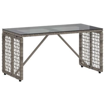 Mesa De Jardín | Mesa De Exterior Gris Y Negro 80 X 40 X 40 Cm