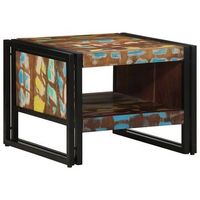 mesa de centro multicolor 50x50x38 cm madera maciza reciclada vidaxl