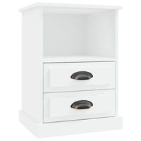 mesita de noche  mesa auxiliar  mesilla blanca 43x36x60 cm