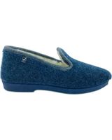 de javer zapatilla casa cerrada lana azul
