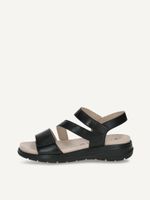 caprice sandal black made of leather without heel size 39