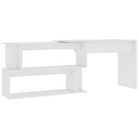 escritorio de esquina madera contrachapada blanco 200x50x76 cm vidaxl