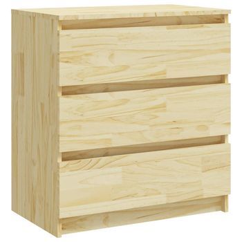 Mesita De Noche | Armario De Noche | Mesa De Noche Madera Maciza De Pino 60x36x64 Cm
