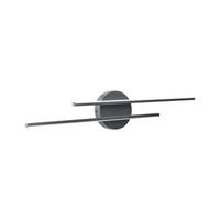 lampara led para cuadros y espejos minimalista moderna para bano dos brazos horizontales de metal y acrilico negro touques