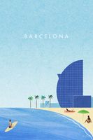 cuadro ciudad barcelona ii impresion sobre lienzo 60x90cm