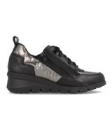 de marila sneaker de piel para mujer con plantilla acolchada y extraib negro