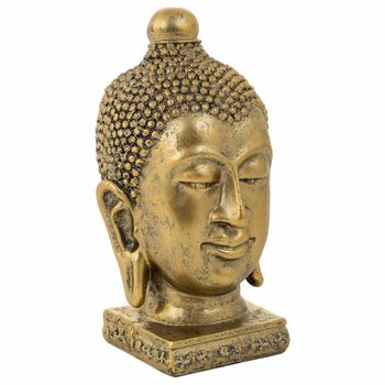 Buda decoración de resina dorado 14x13.5x23.5h cm