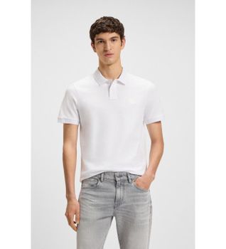 BOSS para hombre. 50507803 Polo Passenger blanco (S), Casual, Poliéster, Manga corta