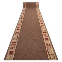 alfombra de pasillo con refuerzo de goma  jena marron 80cm 80x650 cm