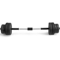 barra de pesas juego de mancuernas de 30kg con 16 pesas costway 62 x 27 x 26 cm
