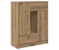 aparador - mueble de almacenamiento con cajones y puertas roble artesanal 73x31x90 cm es1857