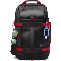 hp odyssey 156 laptop backpack - black  red black