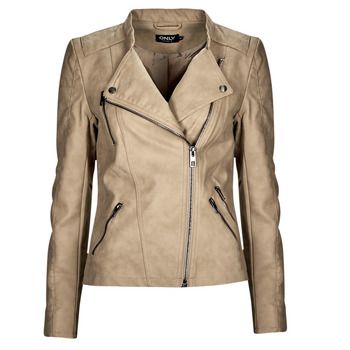 Only Cazadora de cuero ONLAVA FAUX LEATHER BIKER OTW para mujer