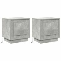 juego de mesitas de noche - armarios de noche gris hormigon 44 x 345 x 45 cm mc6958